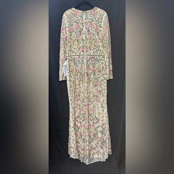 Mac Duggal 5503 NWT LONG SLEEVE FLORAL EMBELLISHED GOWN - Picture 5 of 11
